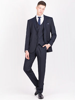  fitted dark blue classic suit  - 68046 - € 181.10