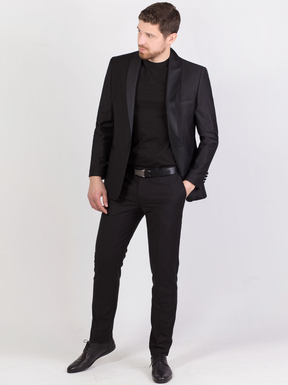  black suit with a satin collar scarf  - 68050 € 191.80 img3