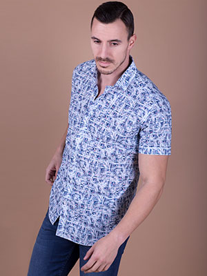  shirt with print of leaves and squares  - 80185 - € 16.30