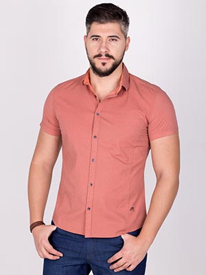  coral shirt with small dots  - 80204 - € 30.40