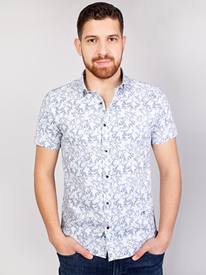  white shirt with circles and leaves  - 80217 - € 31.50