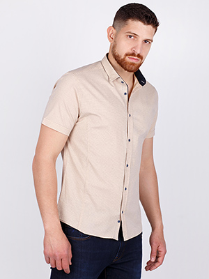 Shirt in beige with small figures - 80220 - € 23.60
