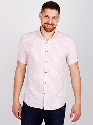 Pale pink and white striped shirt - 80223 - € 23.60