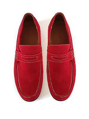  red leather moccasins  - 81060 - € 61.30