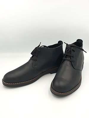  men's black boots with decorative stitc - 81085 - € 83.20