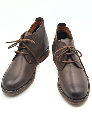  men's leather boots in brown  - 81086 - € 61.30