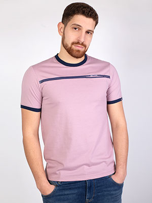 Tshirt in light purple with blue accent - 96390 - € 21.90