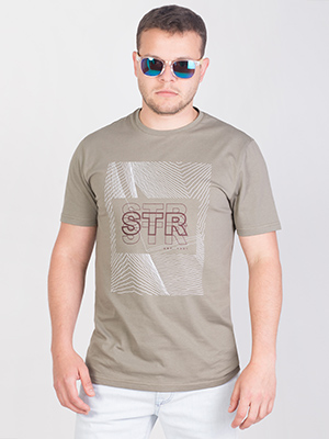 Tshirt in green with str print - 96419 - € 21.90