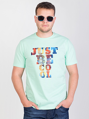 item:тениска в цвят мента с принт - 96420 - 39.00 лв.