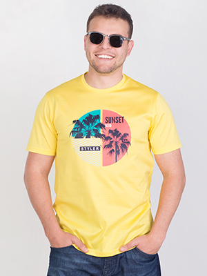 Tshirt in yellow made of mercerized cot - 96431 - € 21.90